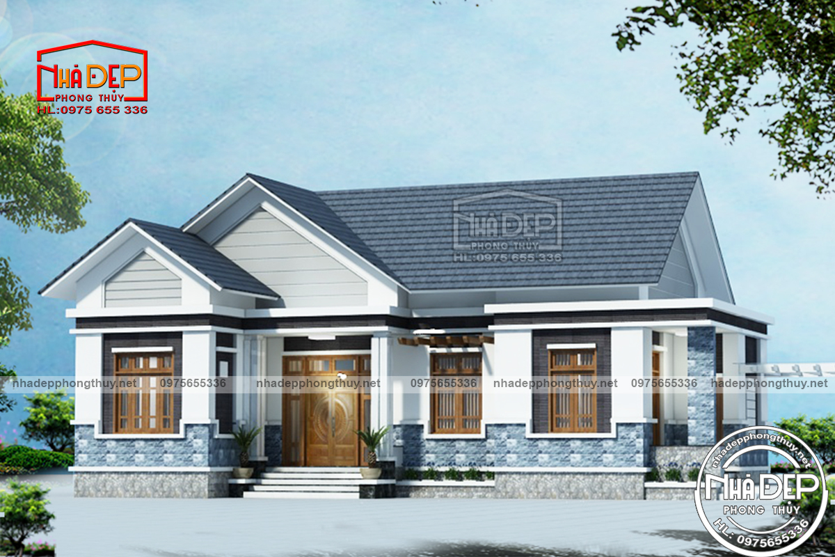 MẪU BIỆT THỰ 1 TẦNG MÁI THÁI 
