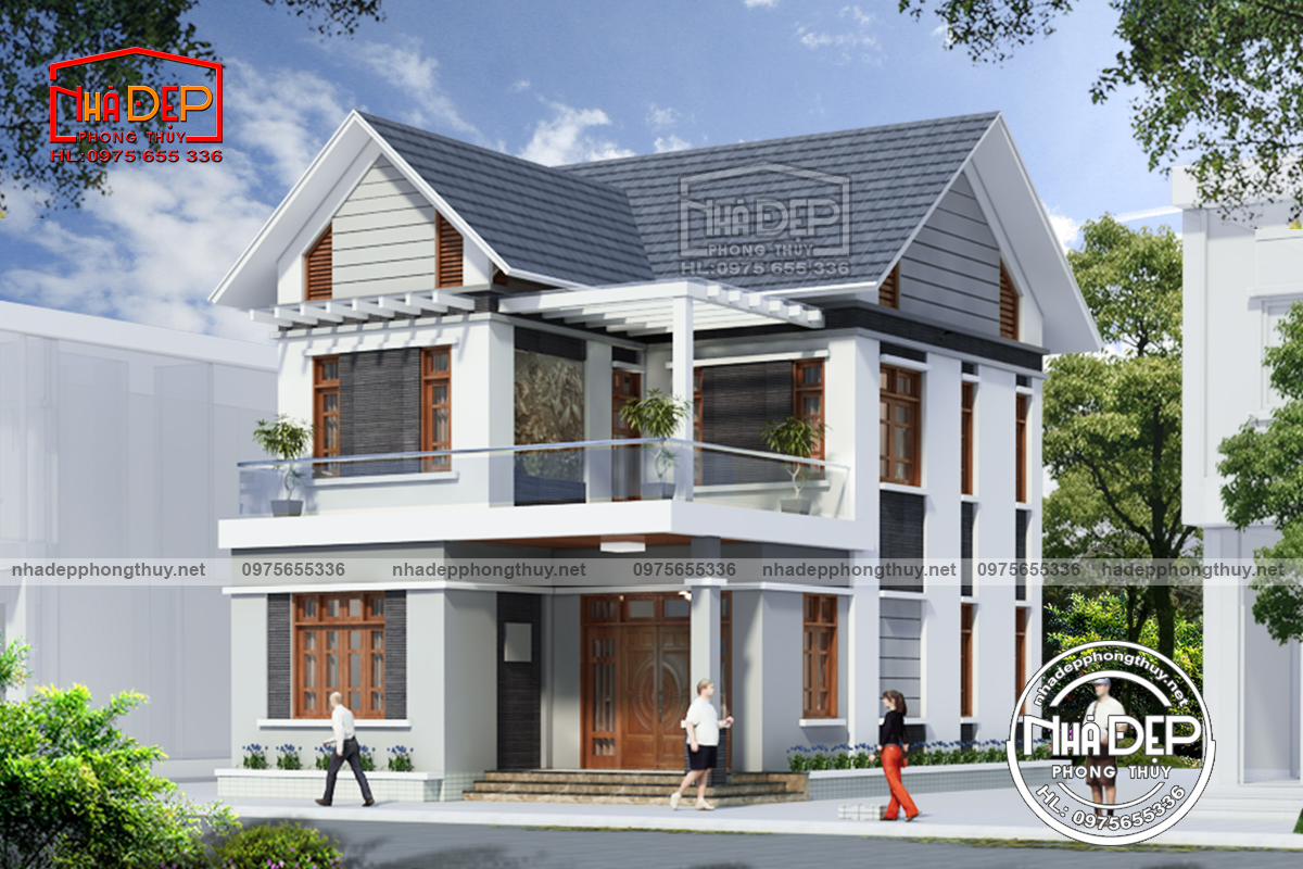 Biệt thự 2 tầng mái Thái hiện đại