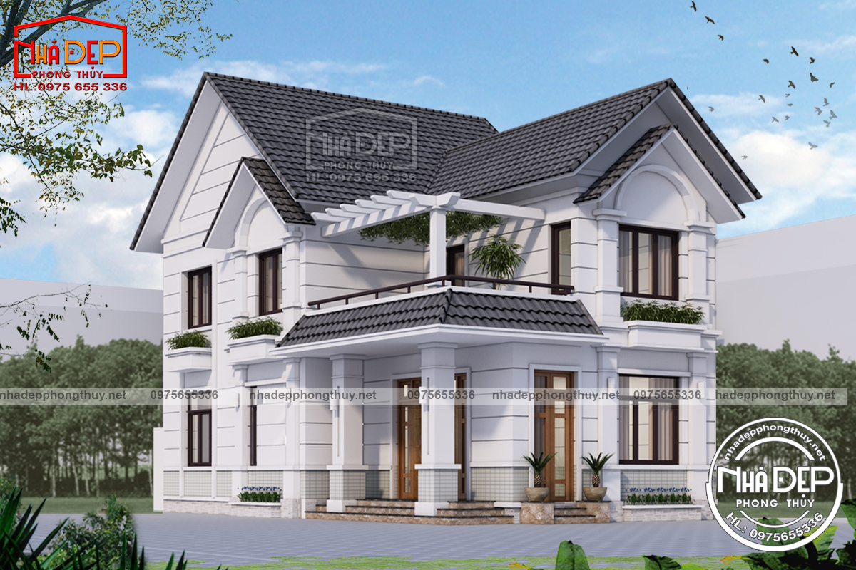 MẪU BIỆT THỰ 2 TẦNG MÁI THÁI 107M2