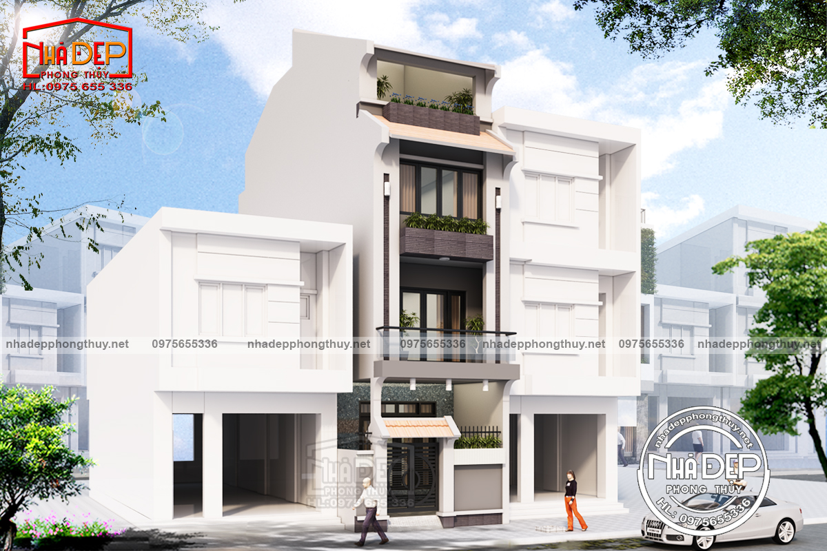 NHÀ PHỐ 4 TẦNG TRÊN KHU ĐẤT MÉO