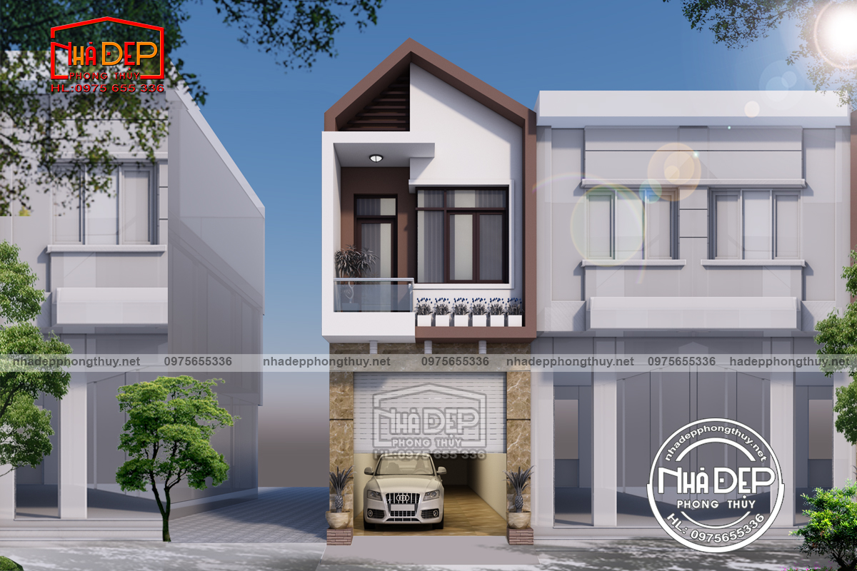MẪU NHÀ PHỐ 2 TẦNG HIỆN ĐẠI