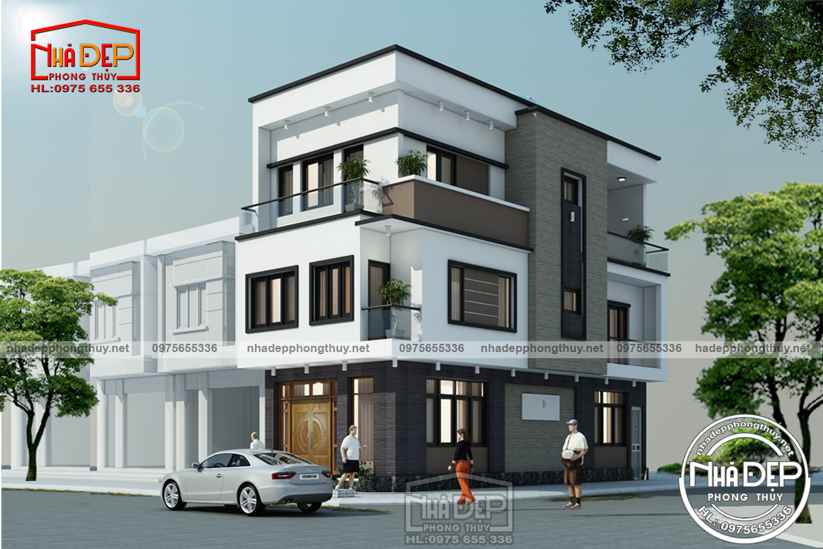 NHÀ PHỐ 3 TẦNG 2 MẶT TIỀN HIỆN ĐẠI