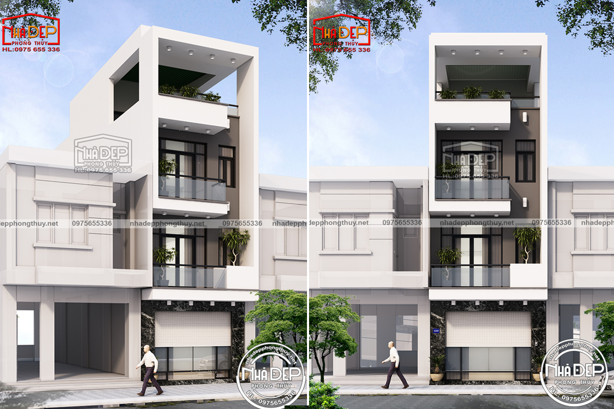MẪU NHÀ PHỐ 4 TẦNG HIỆN ĐẠI KẾT HỢP KINH DOANH
